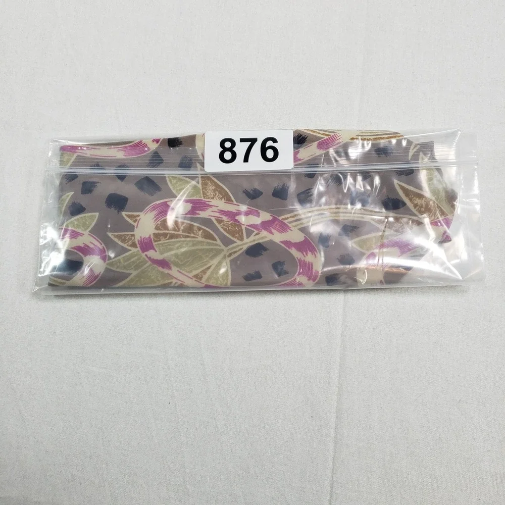 Pierre Balmain Mens Abstract Floral Silk Tie OS Brown Pink Green‎